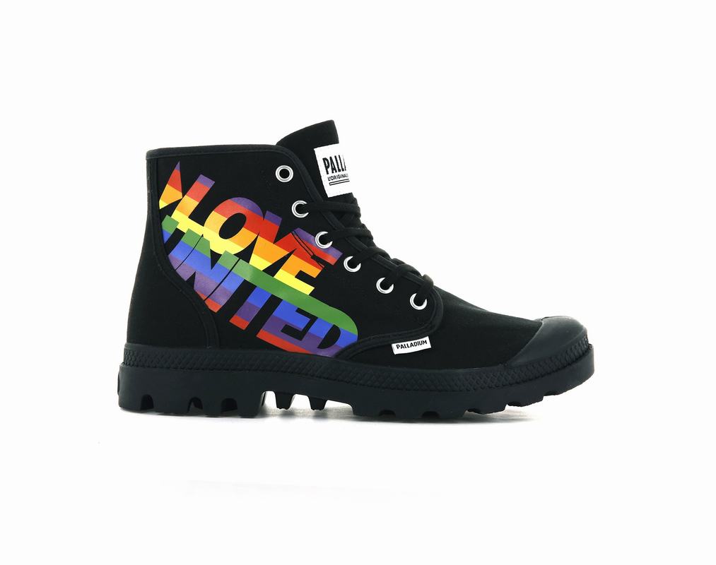 Palladium Pampa Hi Pride Men's Boots Black (MGJK40178)